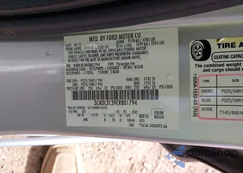 2012 Lincoln Mkz Hybrid z USA, uszkodzony, nr VIN 3LNDL2L39CR801794